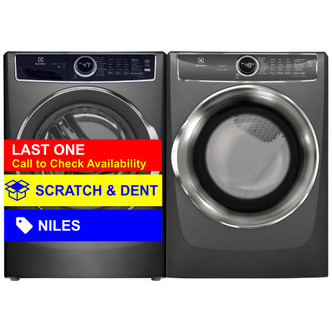 Electrolux Scratch & Dent 4.5 Cu. Ft. Front Load Washer & 8.0 Cu. Ft. Gas Dryer Laundry Pair in Titanium ELFW7537AT / EFMG627UTT