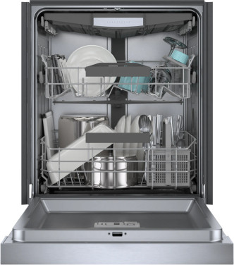 Bosch 300 Series 24" Built-In Front Control Stainless Steel Front Control Dishwasher SHE53B75UC