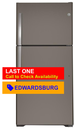 GE® 21.9 Cu. Ft. 33" Wide Slate Top Freezer Refrigerator with Spill Proff Shelves GTS22KMNRES