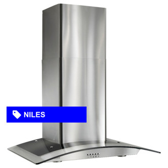 Broan® 30" Arched Glass Stainless Steel Wall Mount Chimney Range Hood w/ Light B5630SS