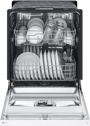 LG 24" Built-In Front Control White Dishwasher with LoDecibel Operation LDFC2423W