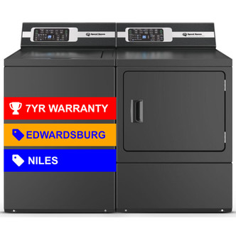 Speed Queen® TR7 3.2 Cu. Ft. Black Top Load Washer & 7.0 Cu. Ft. Electric Dryer with 7 Year Warranty TR7003BN / DR7004BE