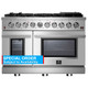 Forno 48" Freestanding Stainless Steel Double Oven Gas Range with Convection Oven FFSGS6239-48