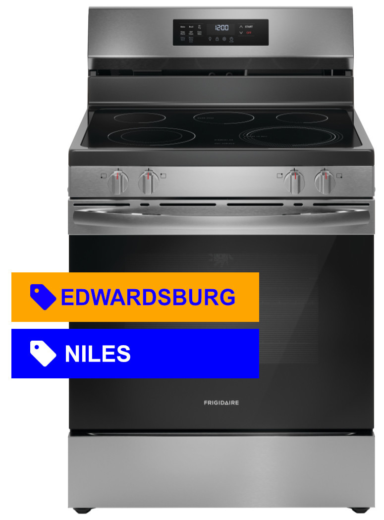 Frigidaire 5.3 Cu. Ft. Self Cleaning Stainless Steel Electric Range with Air Fry FCRE3083AS