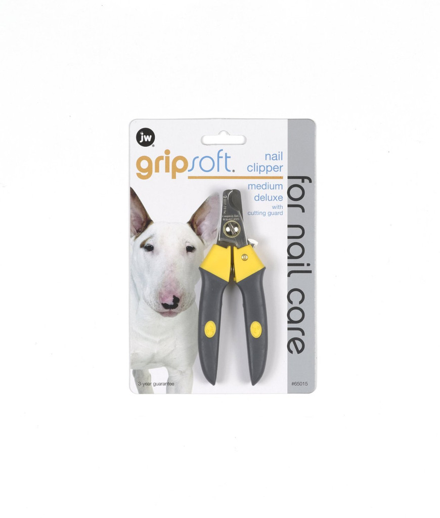 PetMate JW Gripsoft Deluxe Nail Clip with Cutting Guard Non Slip Clipper Medium