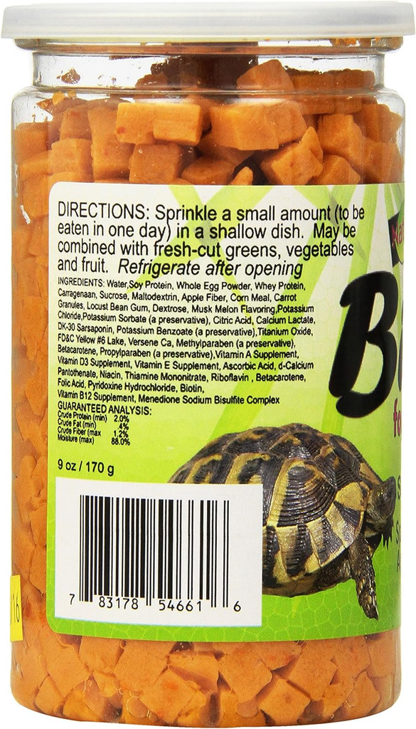 Nature Zone Nutri Bites Juvenile Tortoise Nutritious Soft Moist Pet Food 9 oz