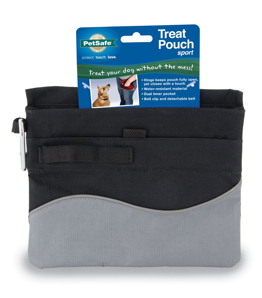 PetSafe Dog Treat Pouch Food Toys Storage Pocket Detachable and Adjustable Black