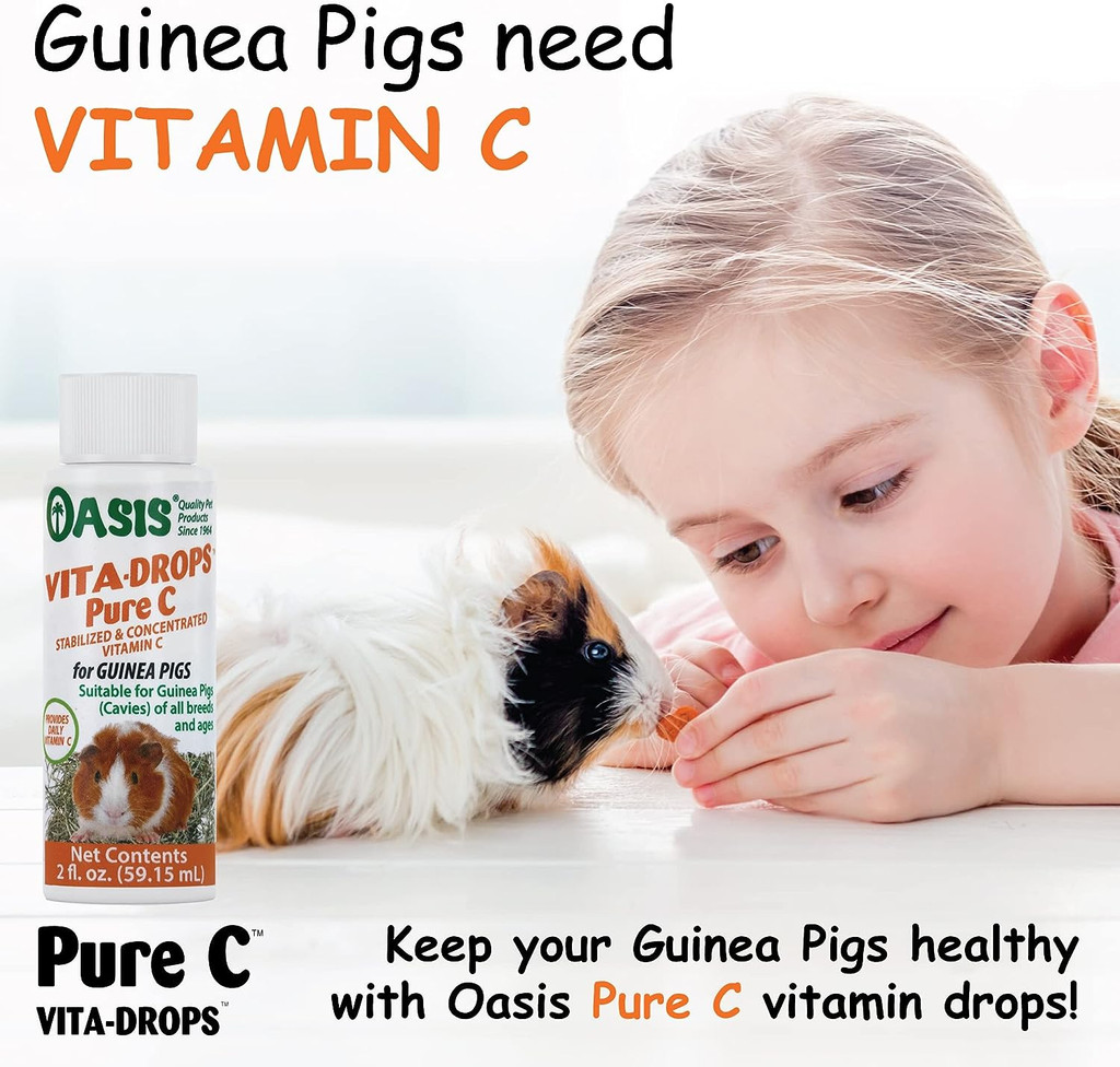 Oasis Vita Drops Pure Liquid Vitamin C 2 oz  For Guinea Pigs