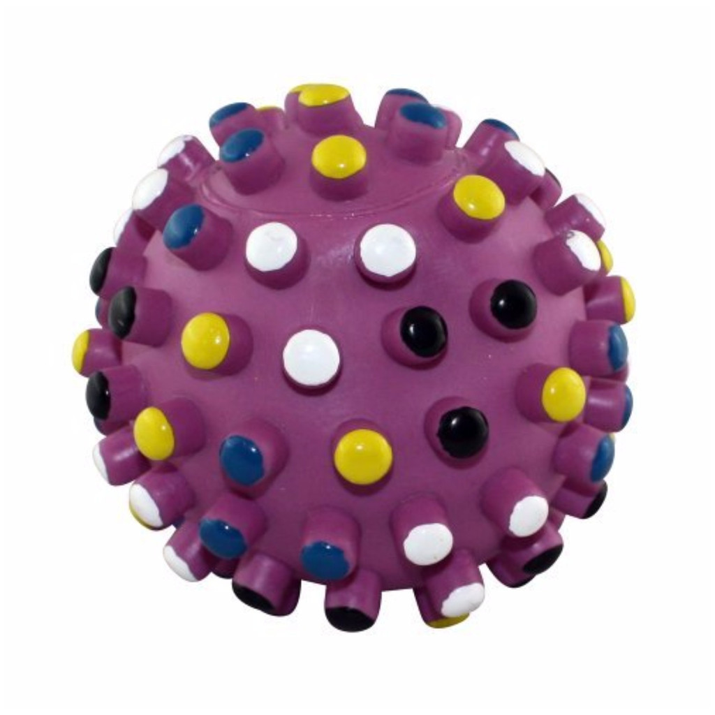 Ethical Pet Spot Gumdrop Ball 5 inch  Colored Tips  Vinal Squeaker Dog Toy