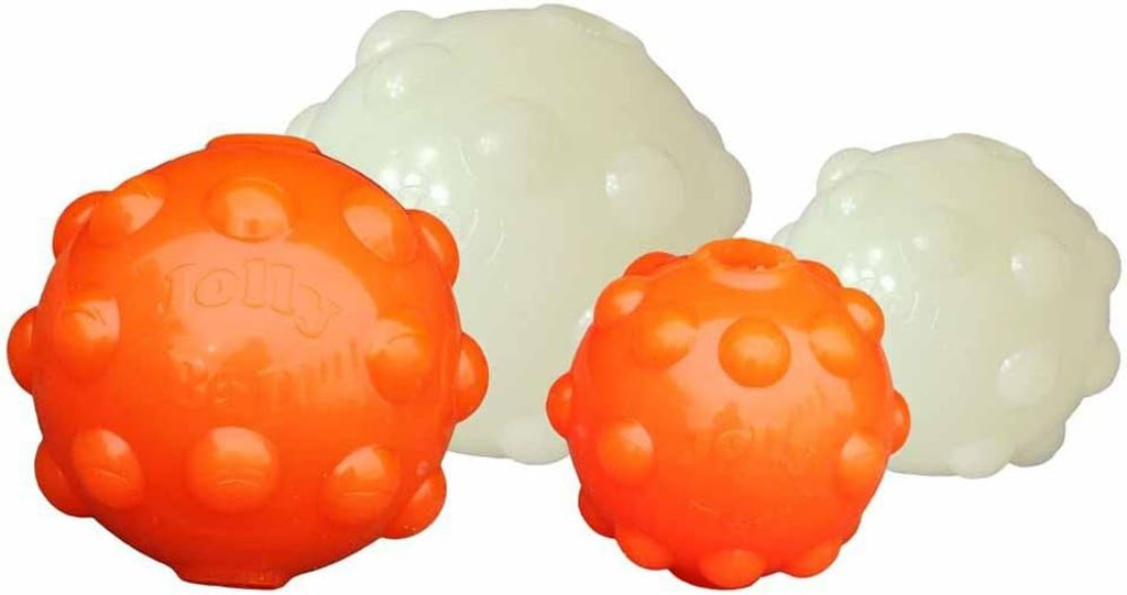 Jolly Pets Jumper Ball Glow In The Dark 4 inch  Erratic Rubber Dog Treat Toy
