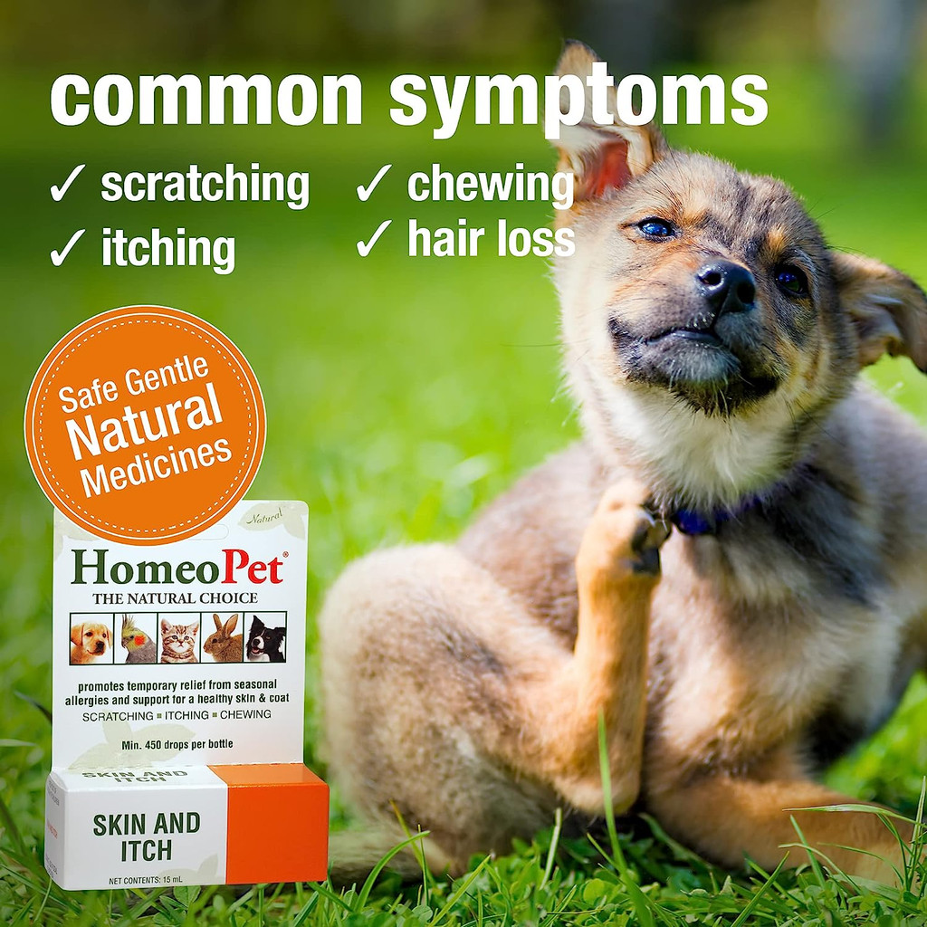 HomeoPet Skin and Itch 15 ml  Homeopathic Remedy for Dogs Cats and Birds
