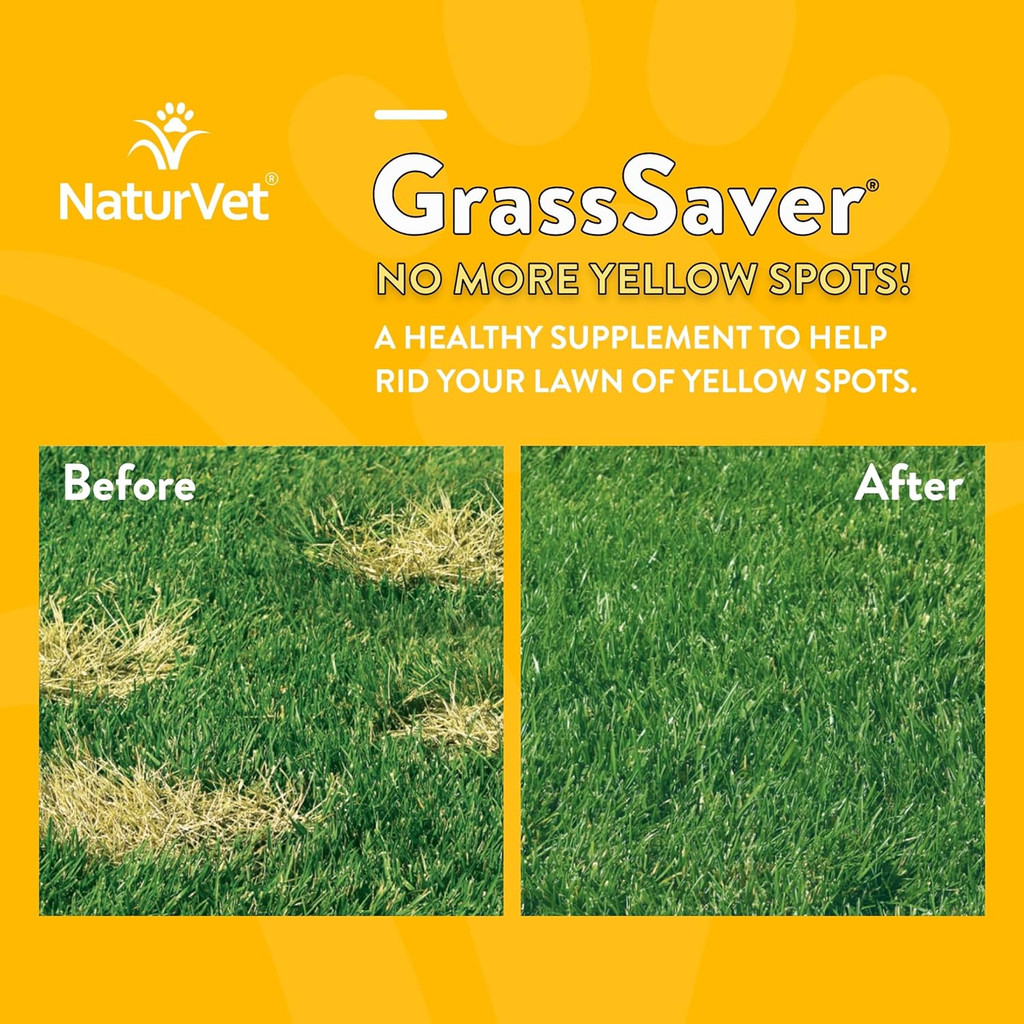 NaturVet GrassSaver Dog Supplement Get Rid of Yellow Lawn Spots Biscuits 11 oz