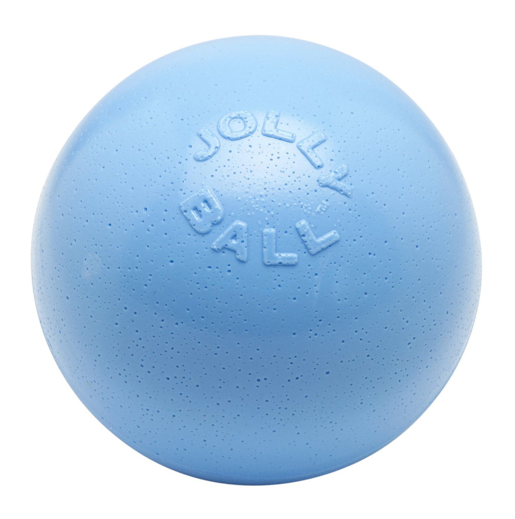 Jolly Pet Bounce-N-Play Ball Blue 8 inch  Berry Scented Rubber Dog Toy