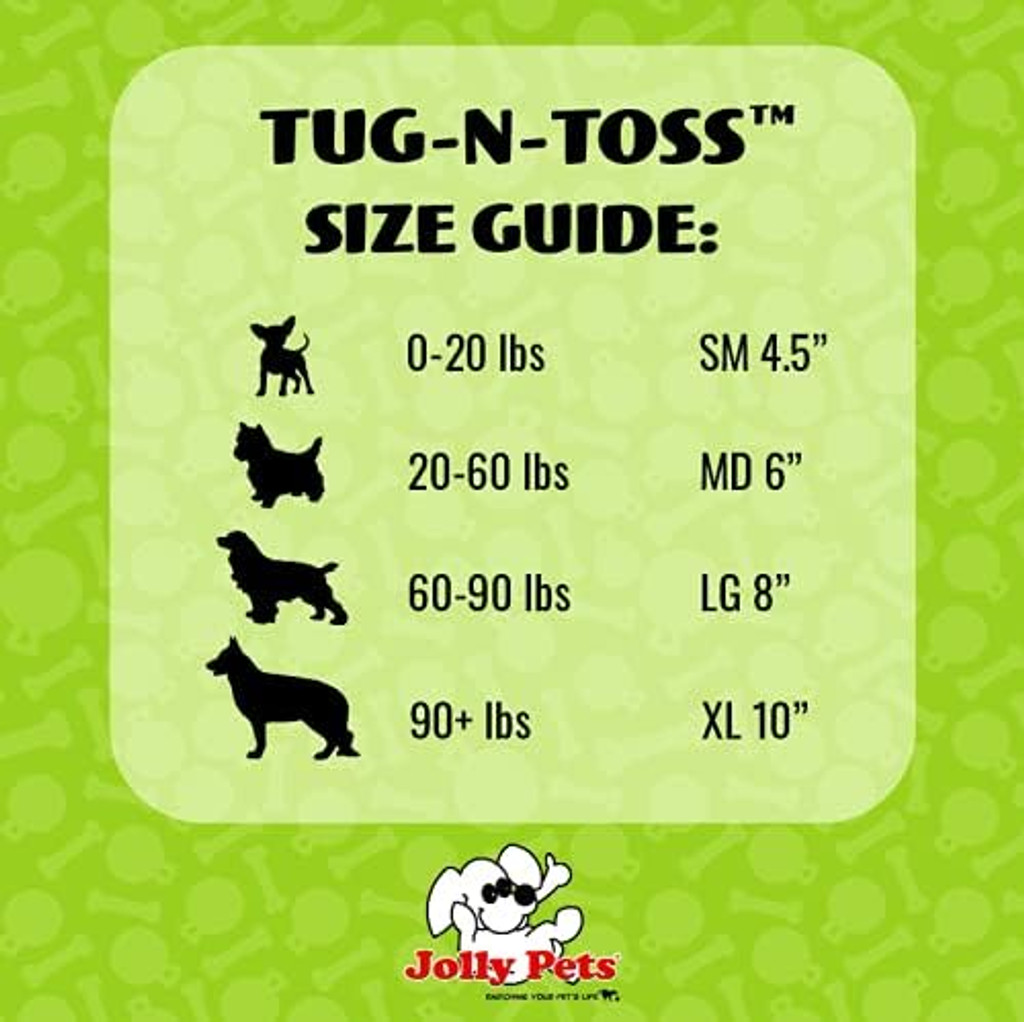 Jolly Pets Tug-n-Toss Ball with Handle Purple 4.5 inch  Rubber Toy for Dogs