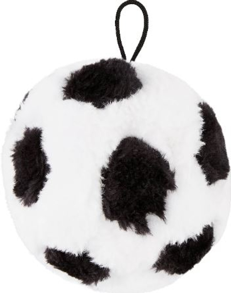 Ethical Pet Spot Plush Soccer Ball 4.5 inch  Sport Style Dog Toy with Squeaker