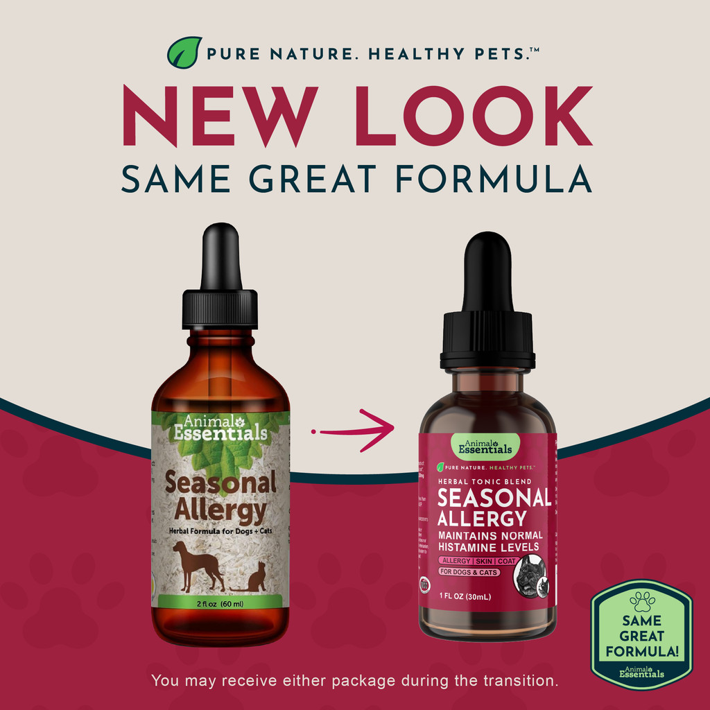 Animal Essentials Seasonal Allergy 1 oz Herbal Relief for Dogs and Cats