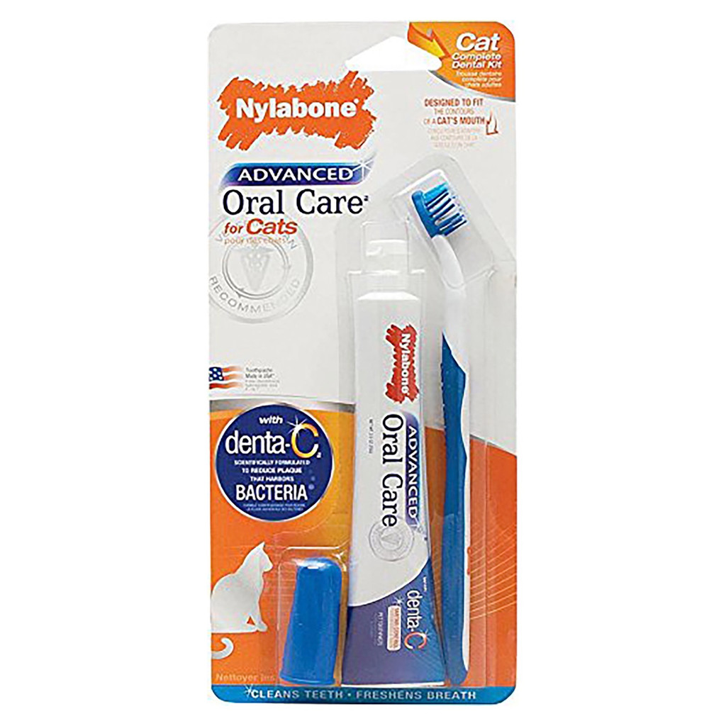 Nylabone Advanced Oral Care Complete Dental Kit for Cats