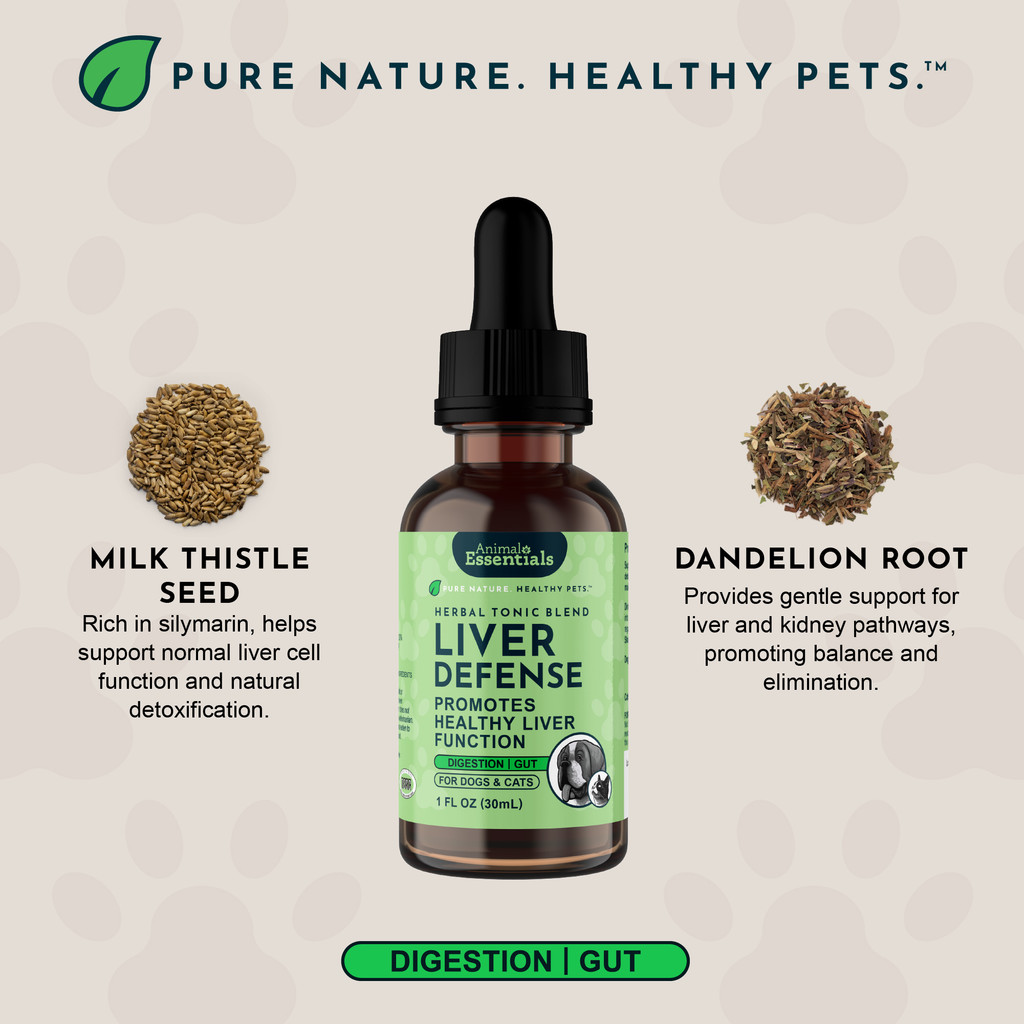 Animal Essentials Liver Defense 1 oz Liver Support for Dogs and Cats