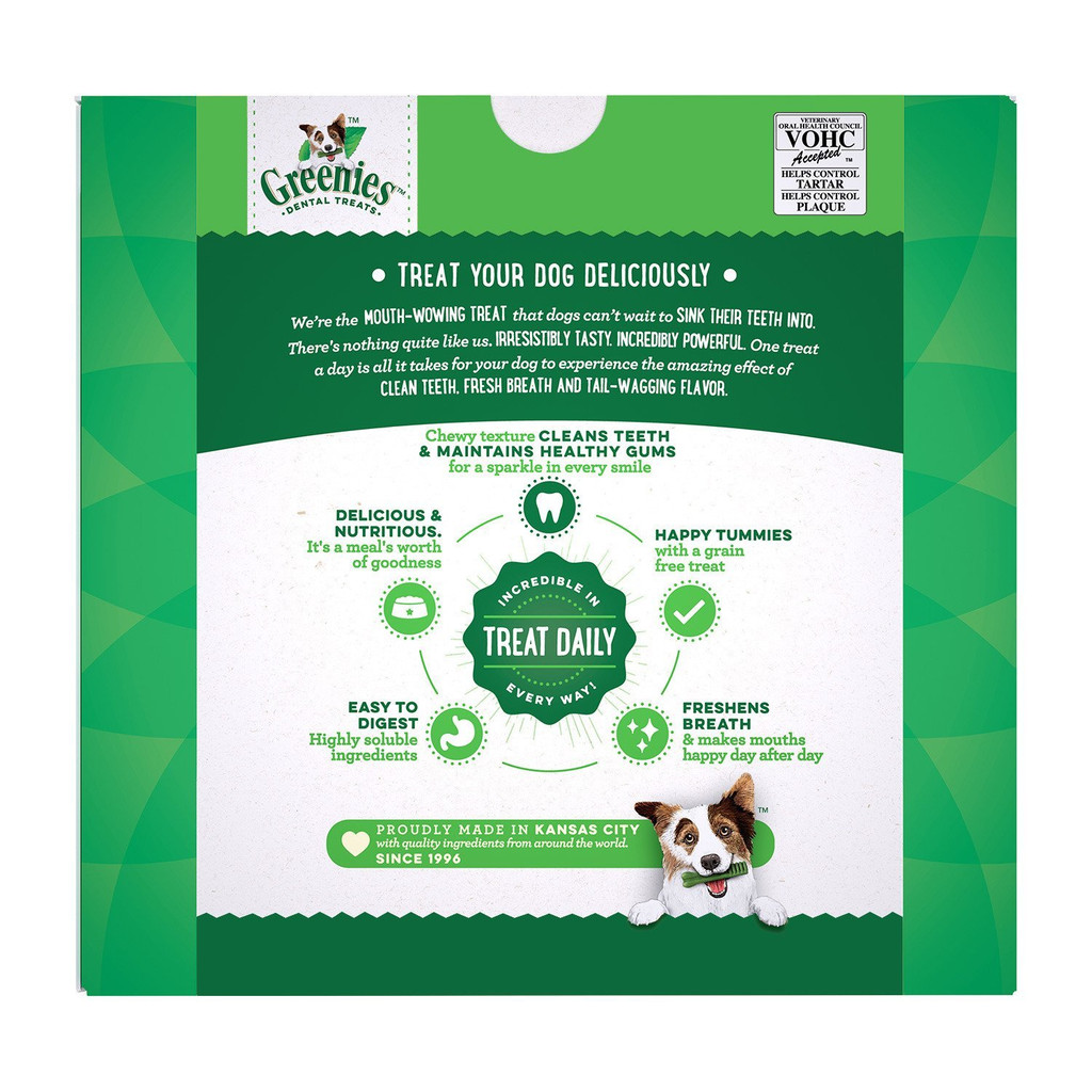 Greenies Original Petite Size 60 count 36 oz  Dental Chew Treats for Dogs