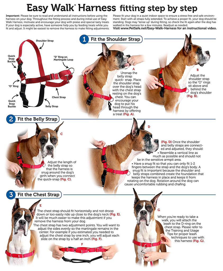 PetSafe Dog Nylon EASY WALK HARNESS Reduce Pulling Medium/Large Fawn and Brown