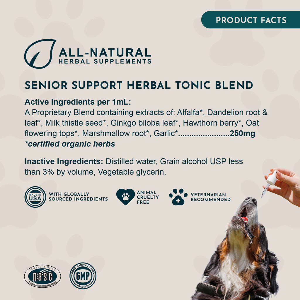 Animal Essential SENIOR BLEND (Immune System) Dog Cat 1 ounce