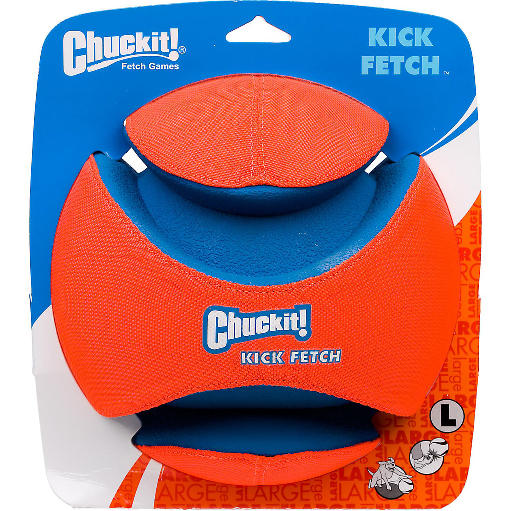 Chuckit! Dog KICK FETCH Durable Canvas Toy Ball Will Not Deflate LARGE 8-inch