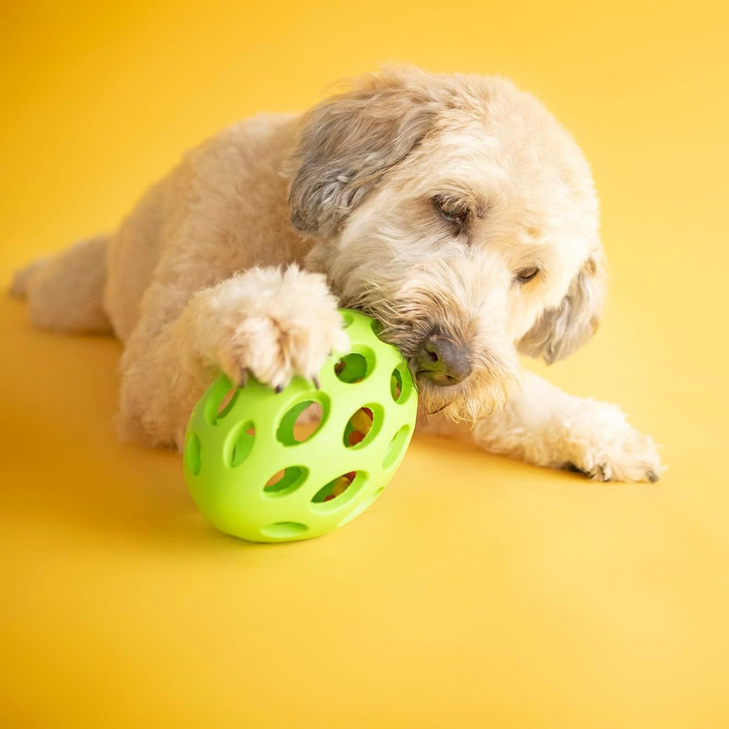 JW Pet SPHERICON Football Shaped Chew and Treat Fetch Dog Toy LARGE 8 inch