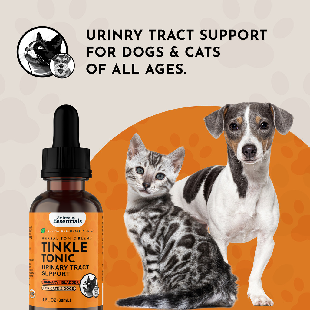 Animal Essentials Tinkle Tonic 2 oz Urinary Tract Formula for Dogs and Cats