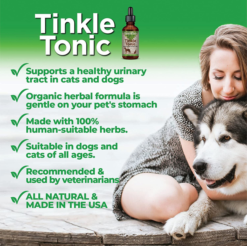 Animal Essentials Tinkle Tonic 1 oz Urinary Tract Formula for Dogs and Cats