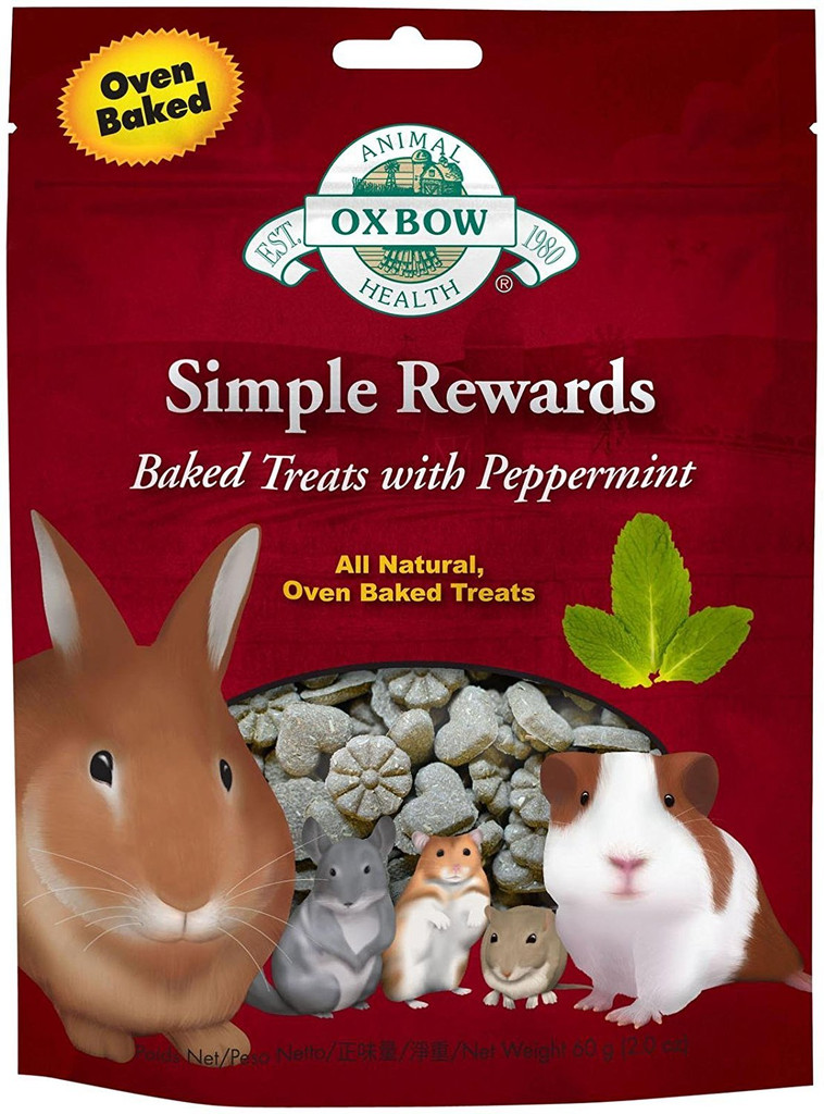 OXBOW Simple Reward Small Animal Treats Peppermint Oven Baked Fiber 2 oz
