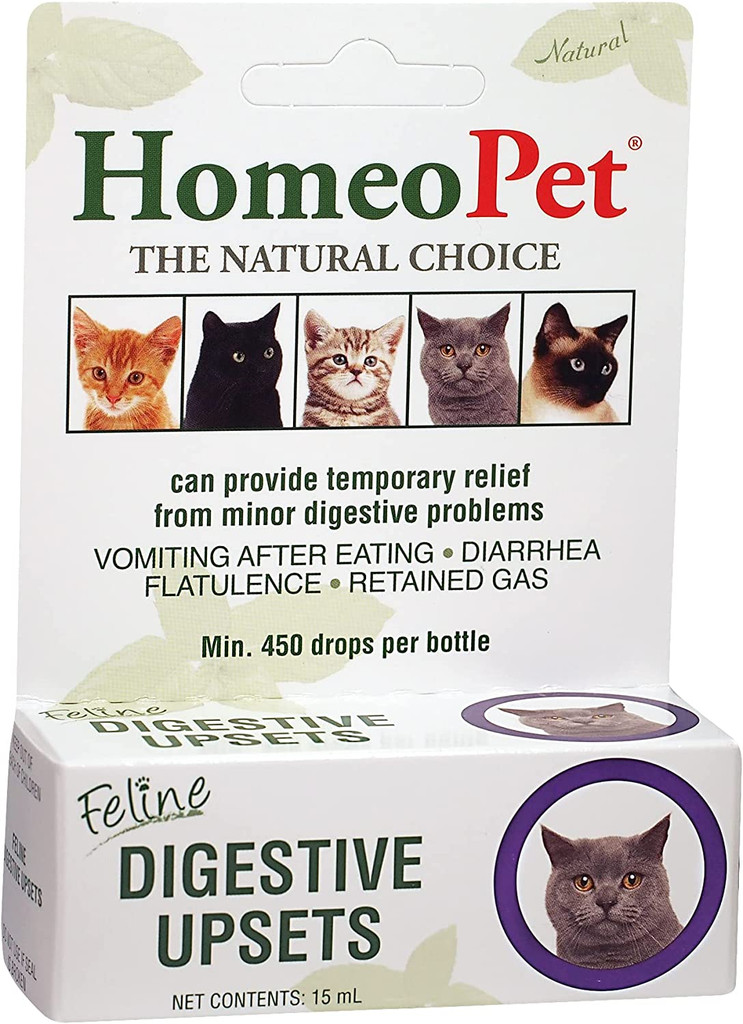 HomeoPet Feline Digestive Upsets 15 ml  Homeopathic Stomach Relief for Cats