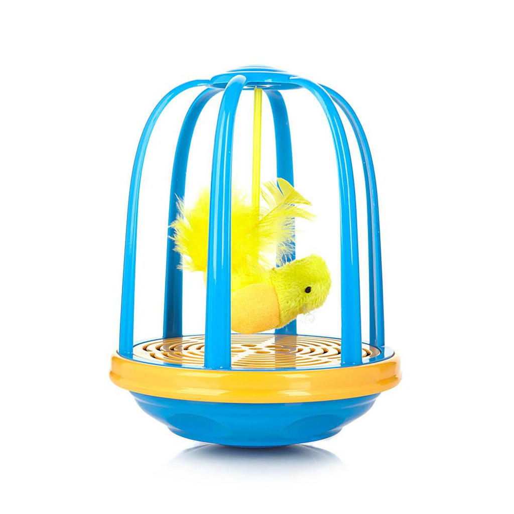 OurPets Bird in A Cage Electronic Action Cat Toy