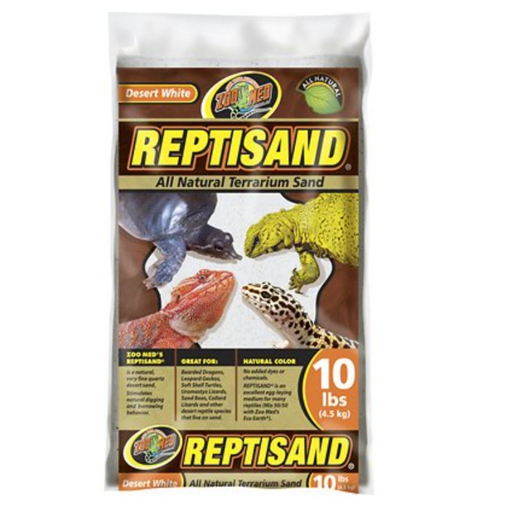 Zoo Med Repti Sand Desert White All Natural Stimulates Digging Burrowing 10 lbs