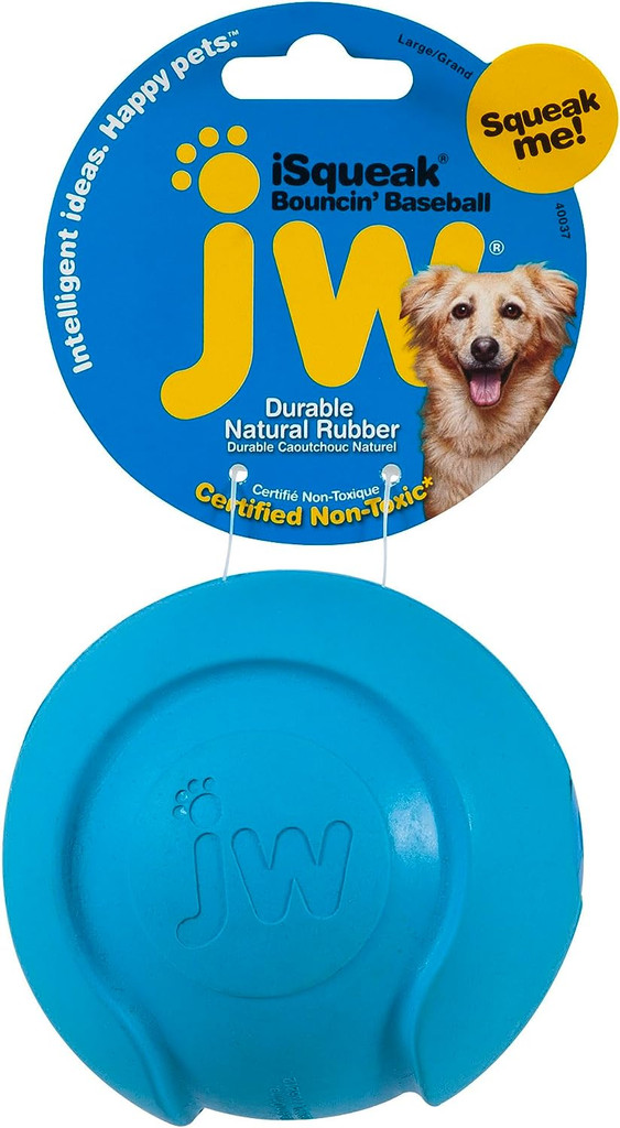 JW Pet ISqueak Bouncin Baseball Dog Toy Large
