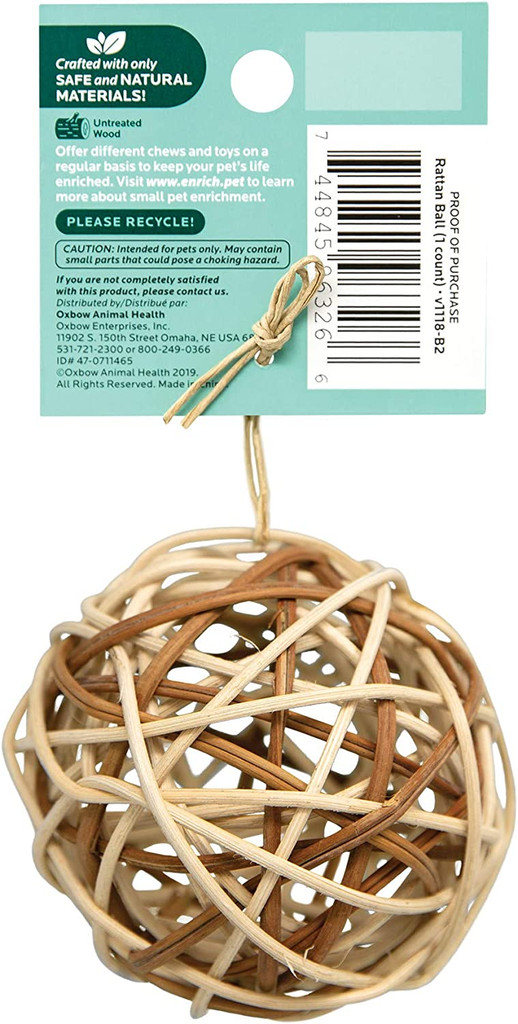 Oxbow Enriched Life Rattan Ball for Small Animals