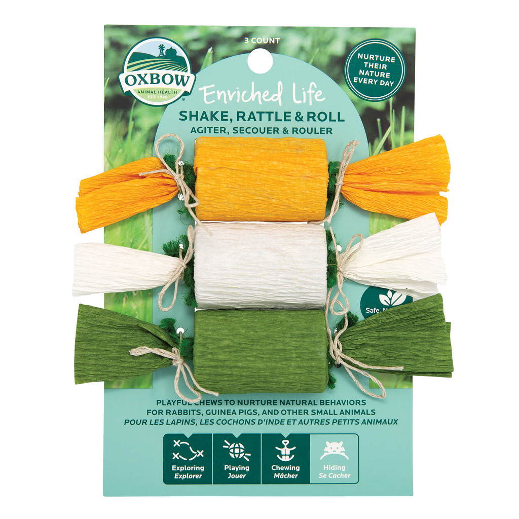 Oxbow Enriched Life Shake, Rattle & Roll Toy for Small Animals