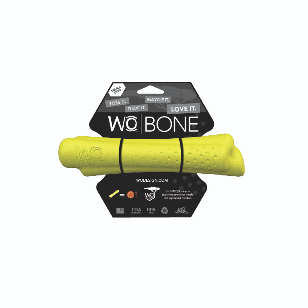 WO Bone Small Yellow Bone Toy for Small Dogs