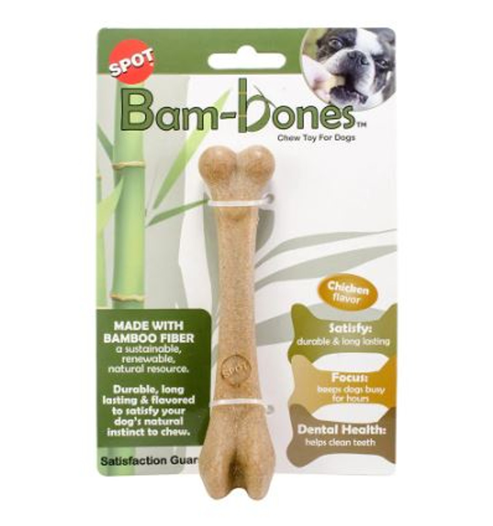 SPOT Bambones Chicken Bone 5.75 Inch Chew Toy for Dogs