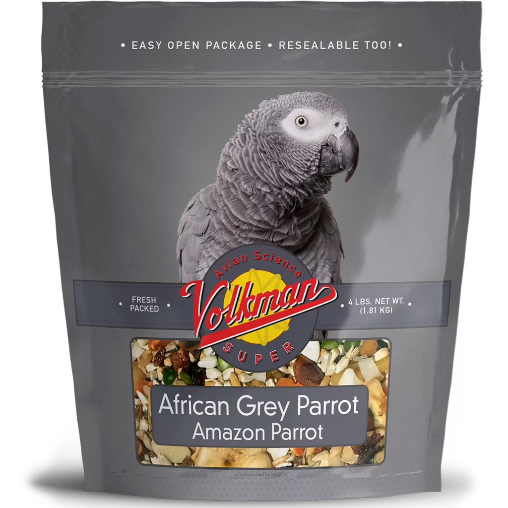 Volkman Seed Avian Science African Grey Parrot Beta Carotene Calcium Rich 4lbs