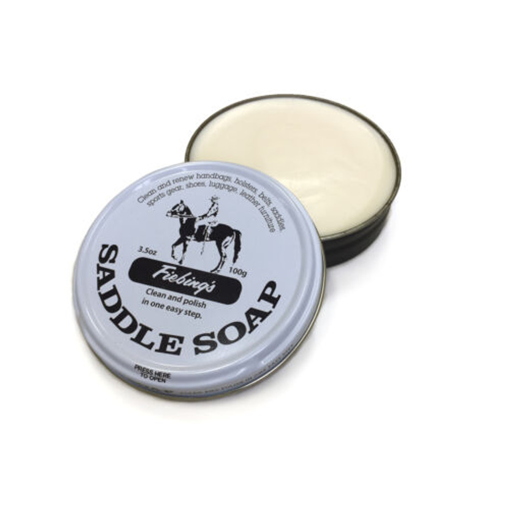 Fiebing's Saddle Soap White 3.5 oz  Polish and Clean Leather  Revives Color