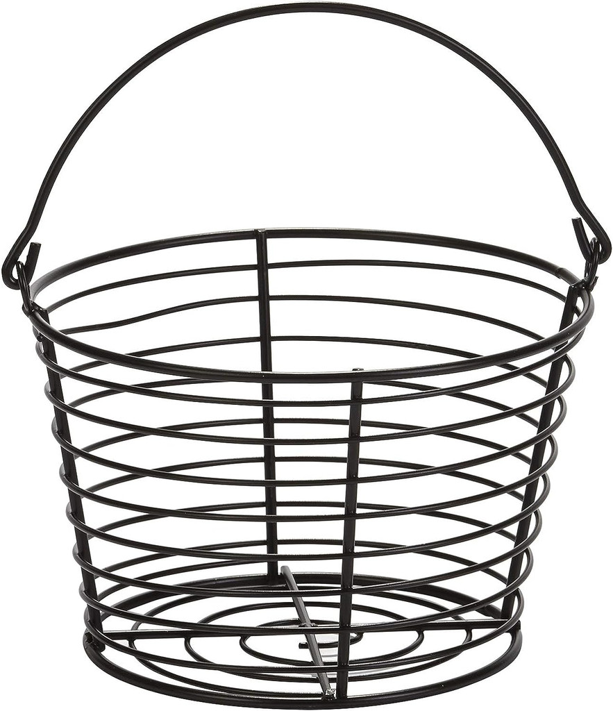 Miller Manufacturing Egg Basket Small Heavy Duty Wire Securely Welded Black