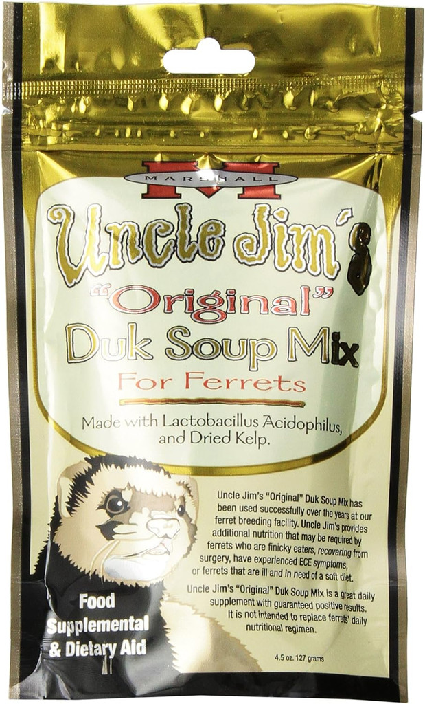 Marshall Uncle Jim's Original Duk Soup Mix for Ferrets Daily Supplements 4.5 oz