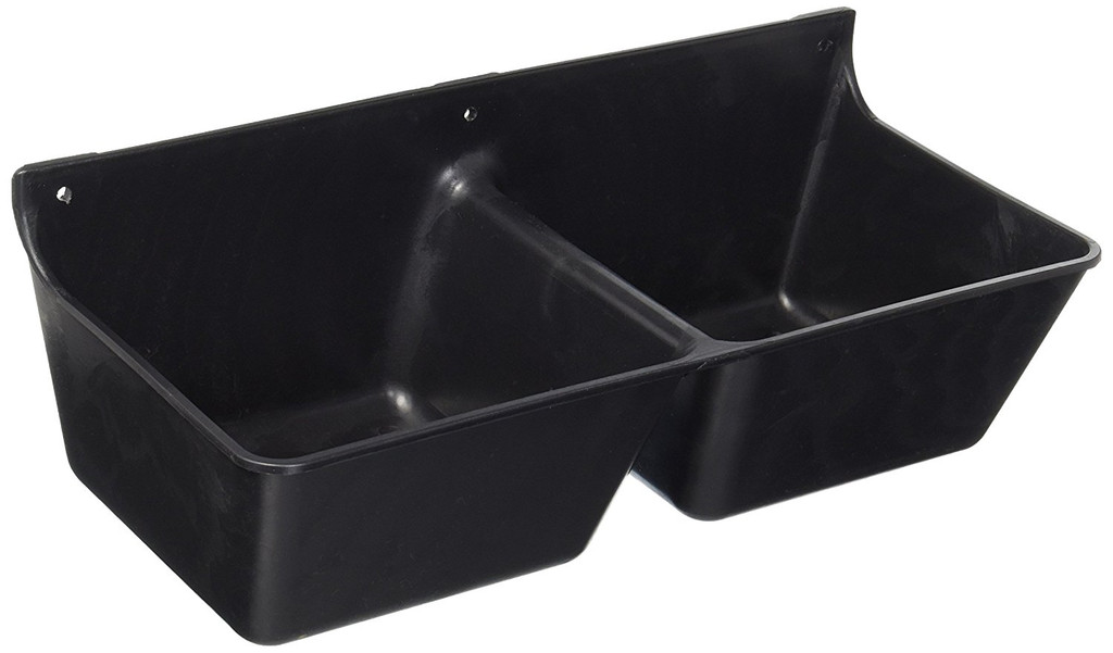 Miller Manufacturing Mineral Feeder Dispense Trough DuraFlex Plastic Black 3.5qt