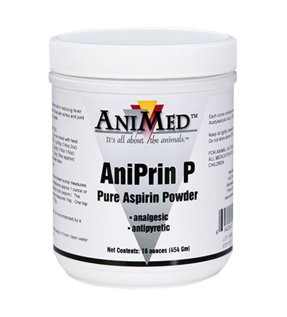 AniMed AniPrin P 16 oz Pure Aspirin Powder for Horses Analgesic
