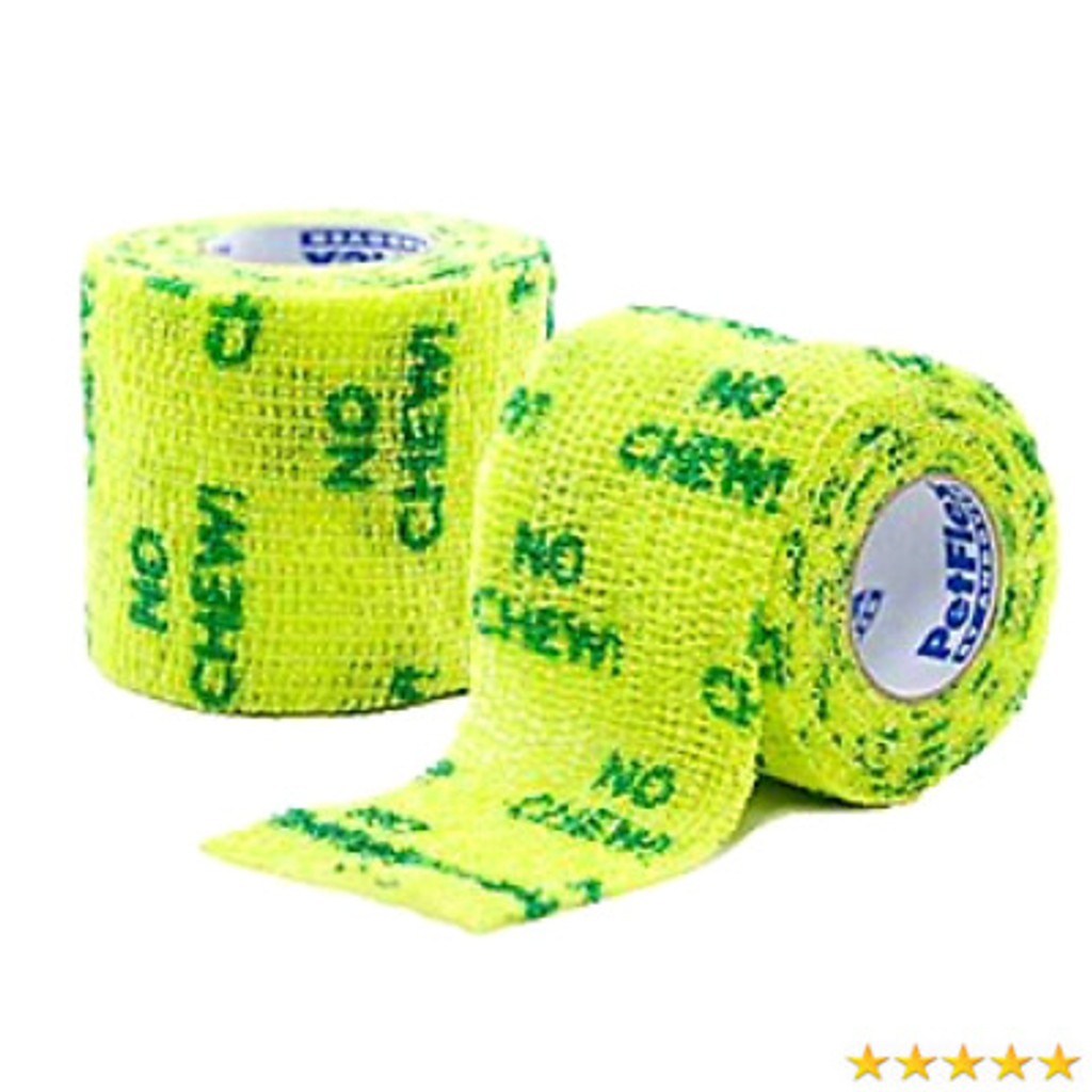 Andover Petflex 2 inch No Chew Bandage Wrap for Pets  Yellow  5 yard roll