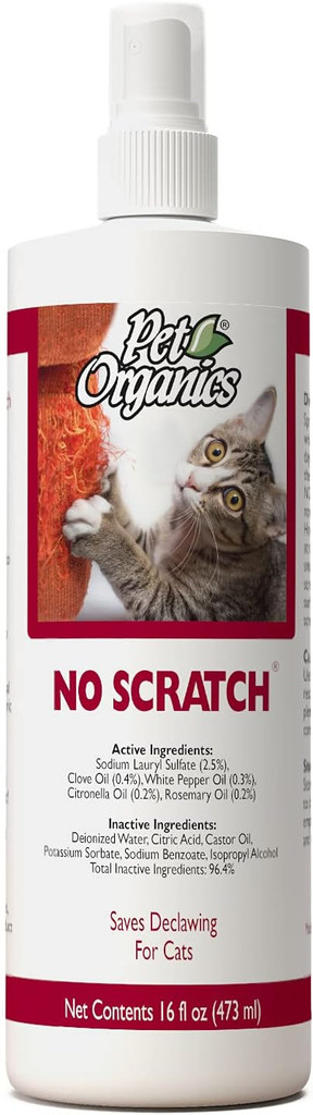 NaturVet Pet Organics NO SCRATCH! All Natural Furniture Spray for Cats 16 oz