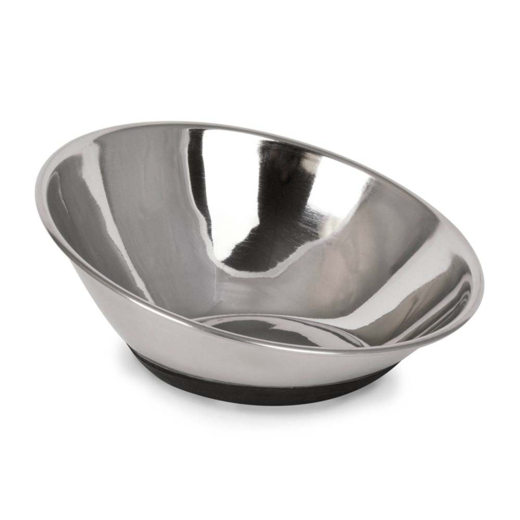 OurPets Tilt-A-Bowl Small 2.5CUP Chic Design Rubber Base Stainless Steel