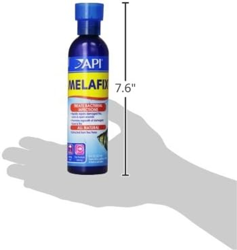 API Melafix Bottle Heals Open Wounds Promotes Regrowth Damaged Fin Rays 8 oz