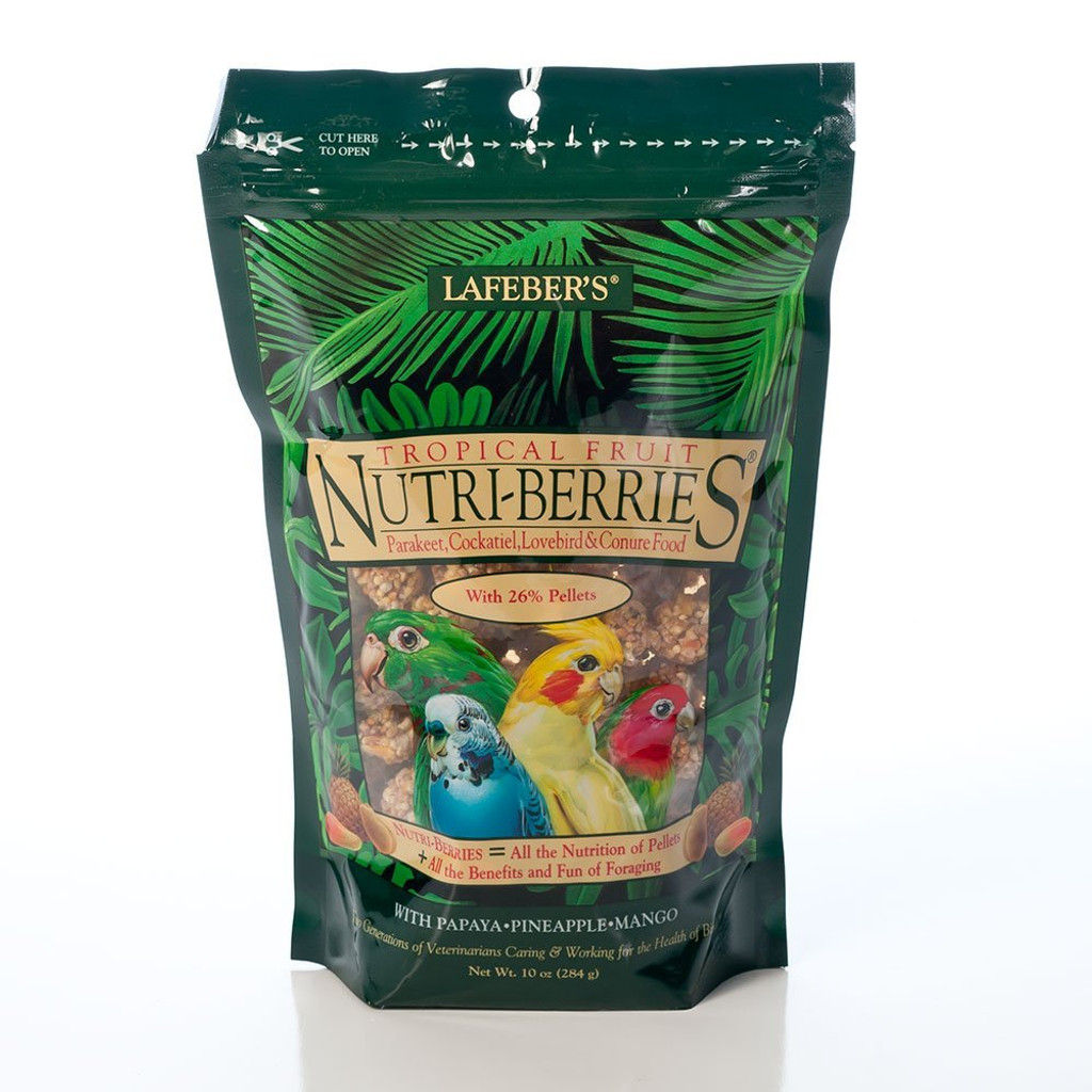 Lafeber Tropical Fruit Nutri-Berries Bird Food 10 oz  Nutritious Foraging Fun