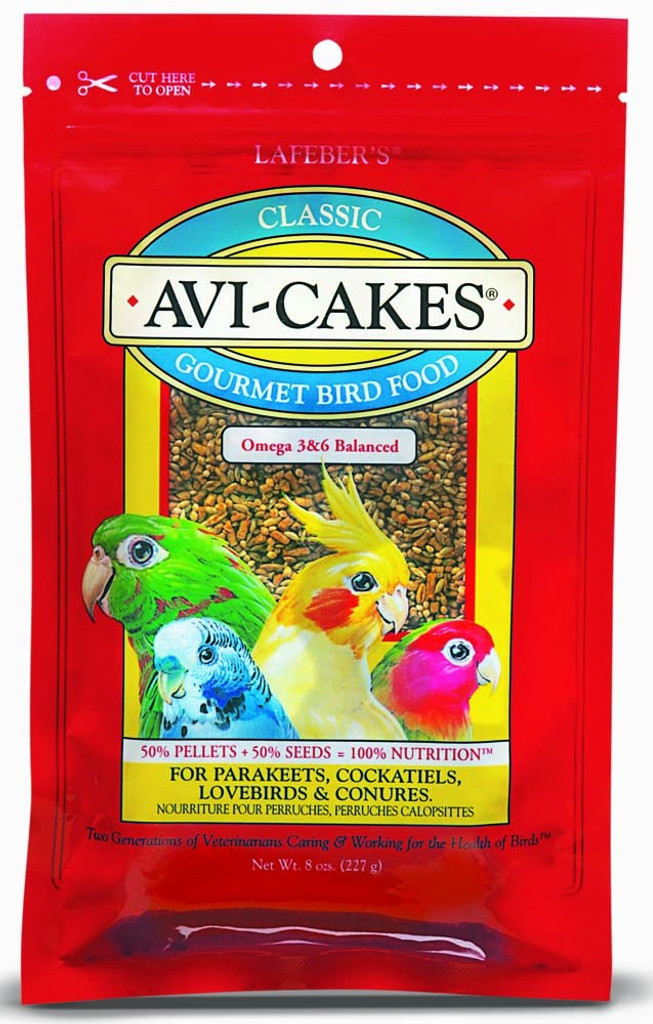 Lafeber Avi-Cakes Classic Gourment Bird Food 8 oz  Nutritious Foraging Fun